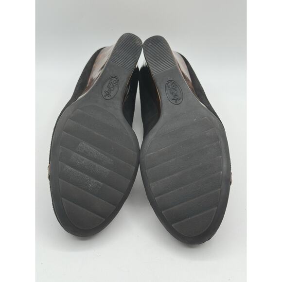 Eurosoft Womens Black Wedge Shoe Leather Upper Round Toe Size 9M - Picture 6 of 7